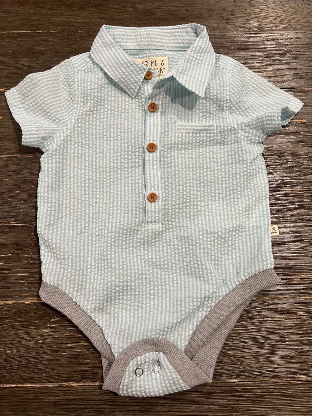 Me & Henry 9-12m one piece baby boy outfit